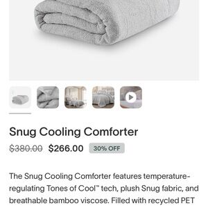 Sunday Citizen Snug Cooling Comforter - Soft Gray